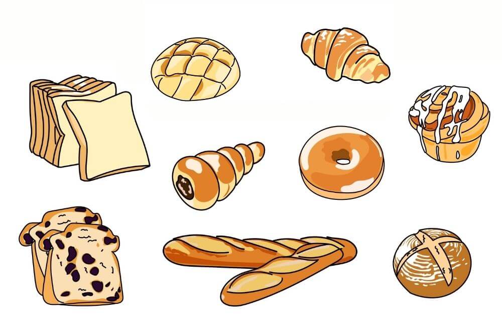 パンや焼き菓子の画像