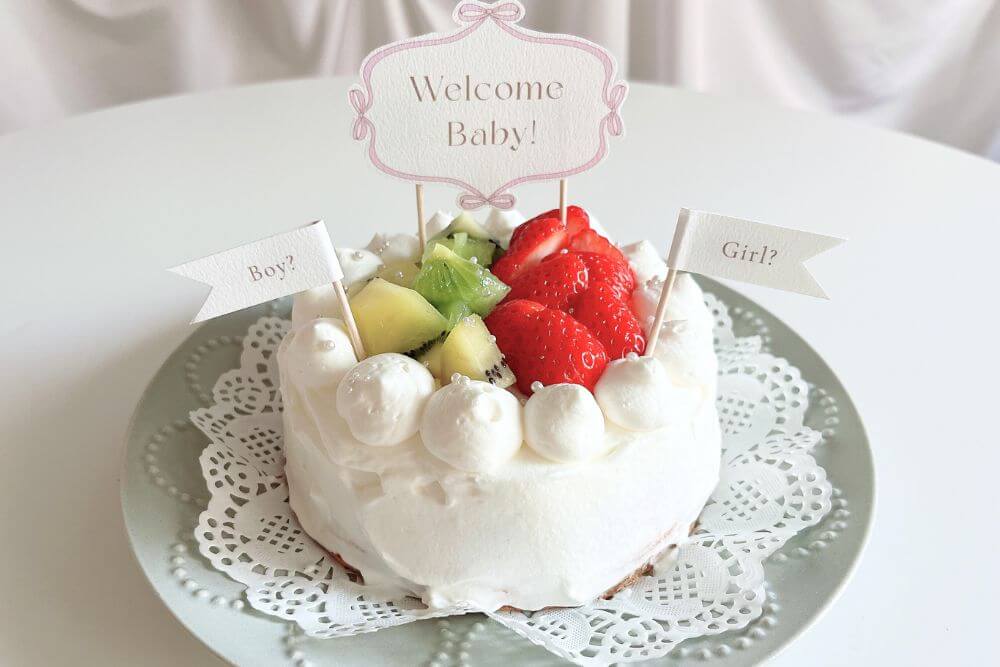 ケーキトッパーを飾る